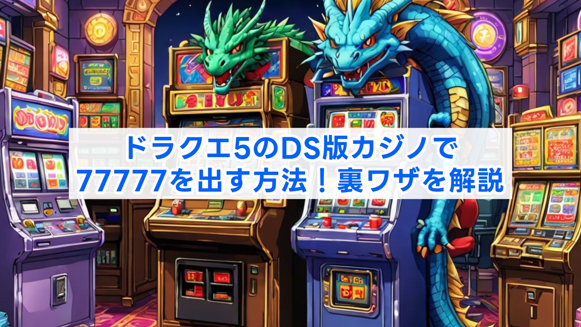ドラクエ5のDS版カジノで77777を出す方法！裏ワザを解説 | 冒険者のゲーム知識録｜ニッチな疑問を解決するなんちゃって攻略サイト