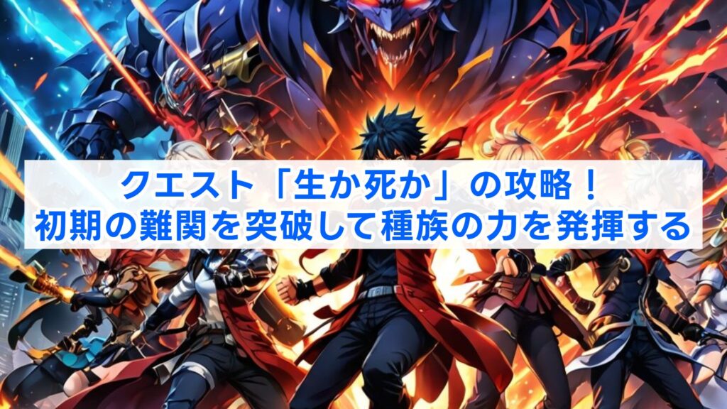 クエスト「生か死か」の攻略!初期の難関を突破して種族の力を発揮する