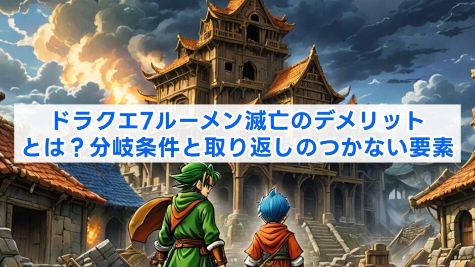 ドラクエ7ルーメン滅亡のデメリットとは？分岐条件と取り返しのつかない要素