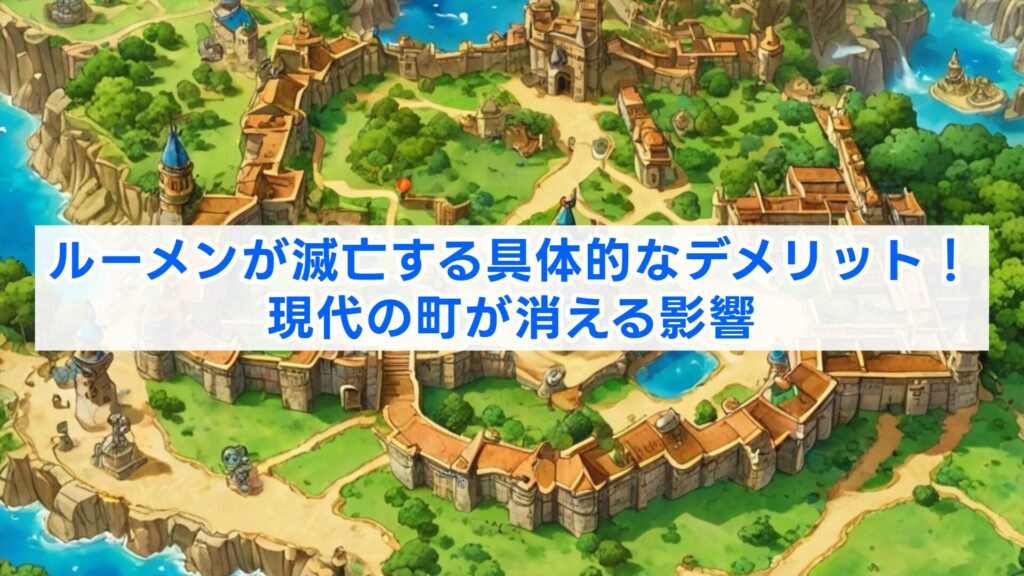 ルーメンが滅亡する具体的なデメリット！現代の町が消える影響
