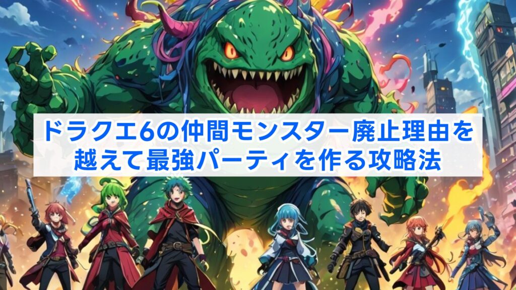 ドラクエ6の仲間モンスター廃止理由を越えて最強パーティを作る攻略法
