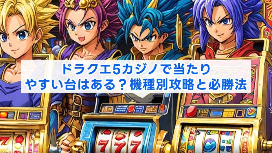 ドラクエ5カジノで当たりやすい台はある？機種別攻略と必勝法