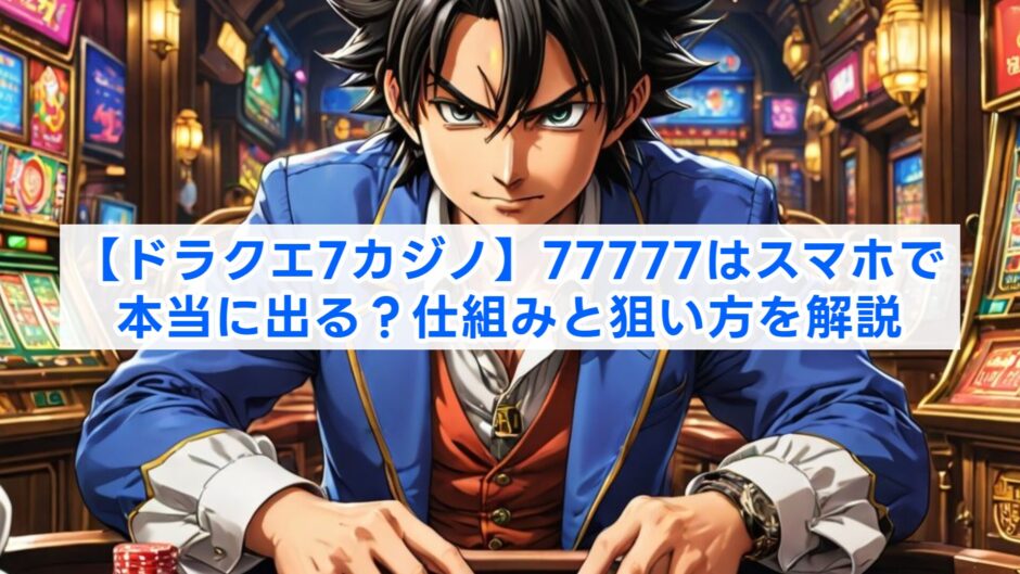 【ドラクエ7カジノ】77777はスマホで本当に出る？仕組みと狙い方を解説
