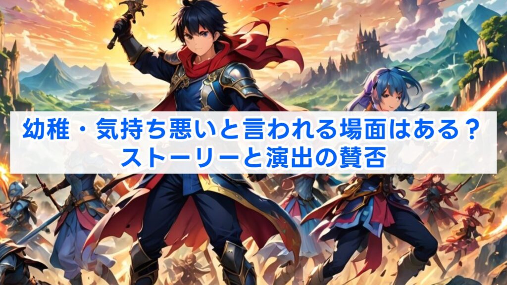 幼稚・気持ち悪いと言われる場面はある?ストーリーと演出の賛否