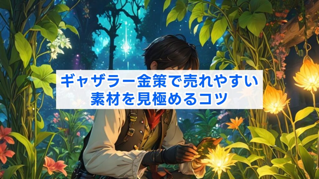 ギャザラー金策で売れやすい素材を見極めるコツ