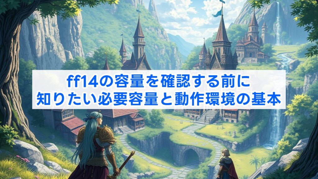 ff14の容量を確認する前に知りたい必要容量と動作環境の基本