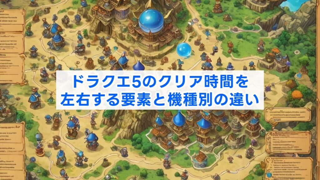 ドラクエ5のクリア時間を左右する要素と機種別の違い